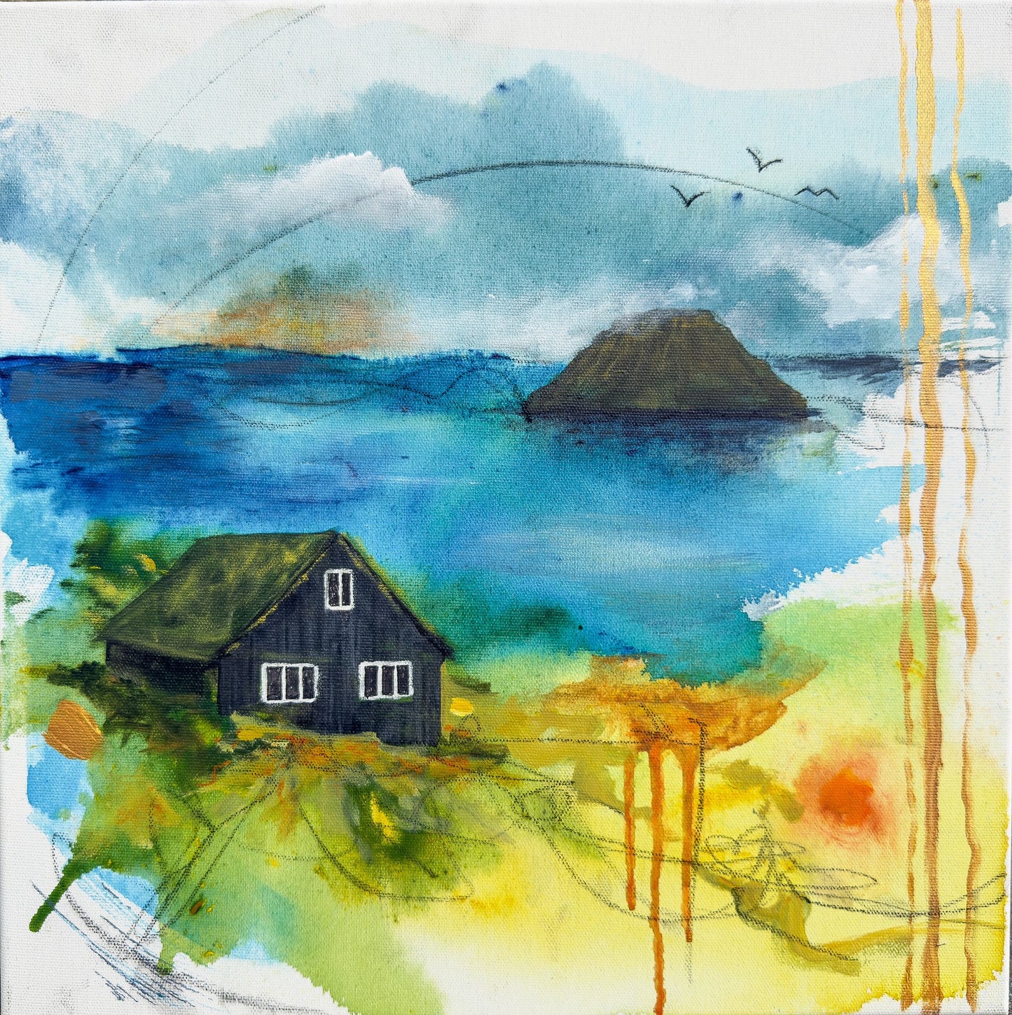 Lítla oyggin - 40x40 cm