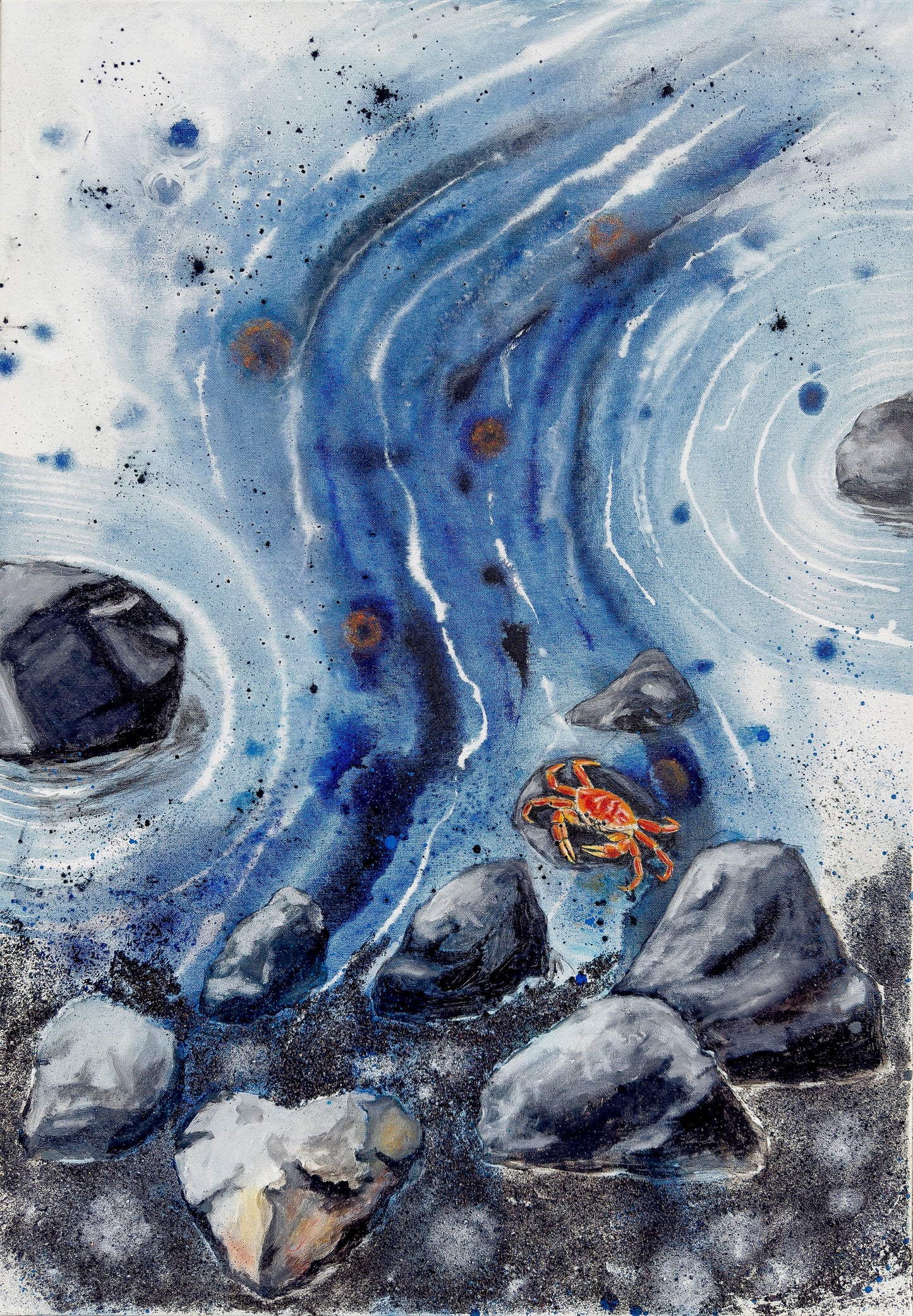 Krabbin í fjøruni - 70x100 cm