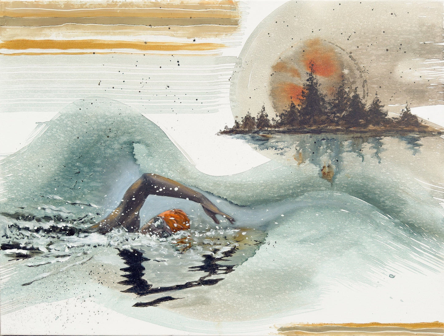 Svimjarin - 80x60 cm