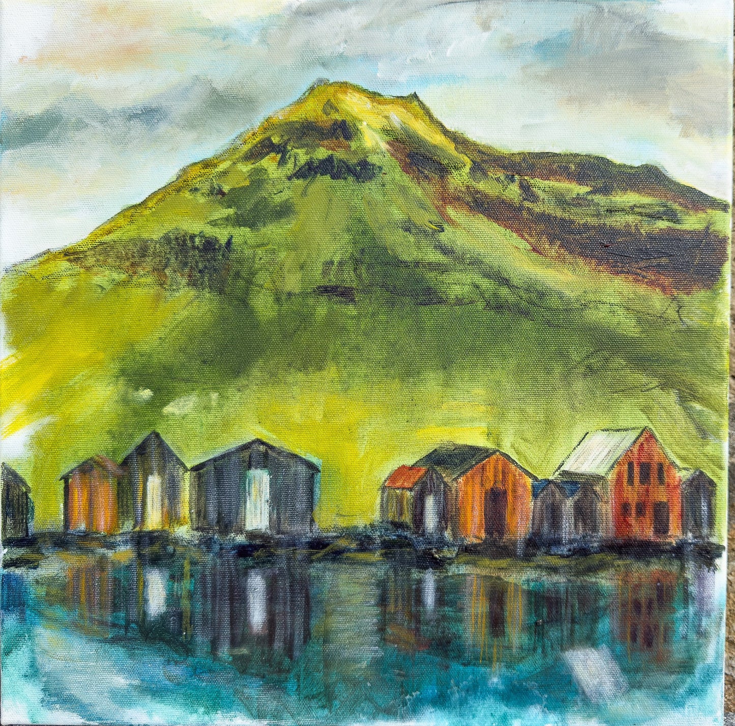 Neystini við sjóvarmálan - 40x40 cm