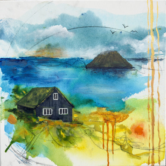 Lítla oyggin - 40x40 cm