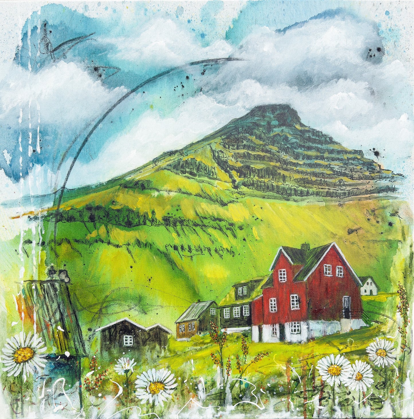 #saman í Mikladali - 60x60 cm