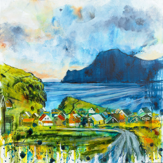 #saman við Gjógv - 60x60 cm